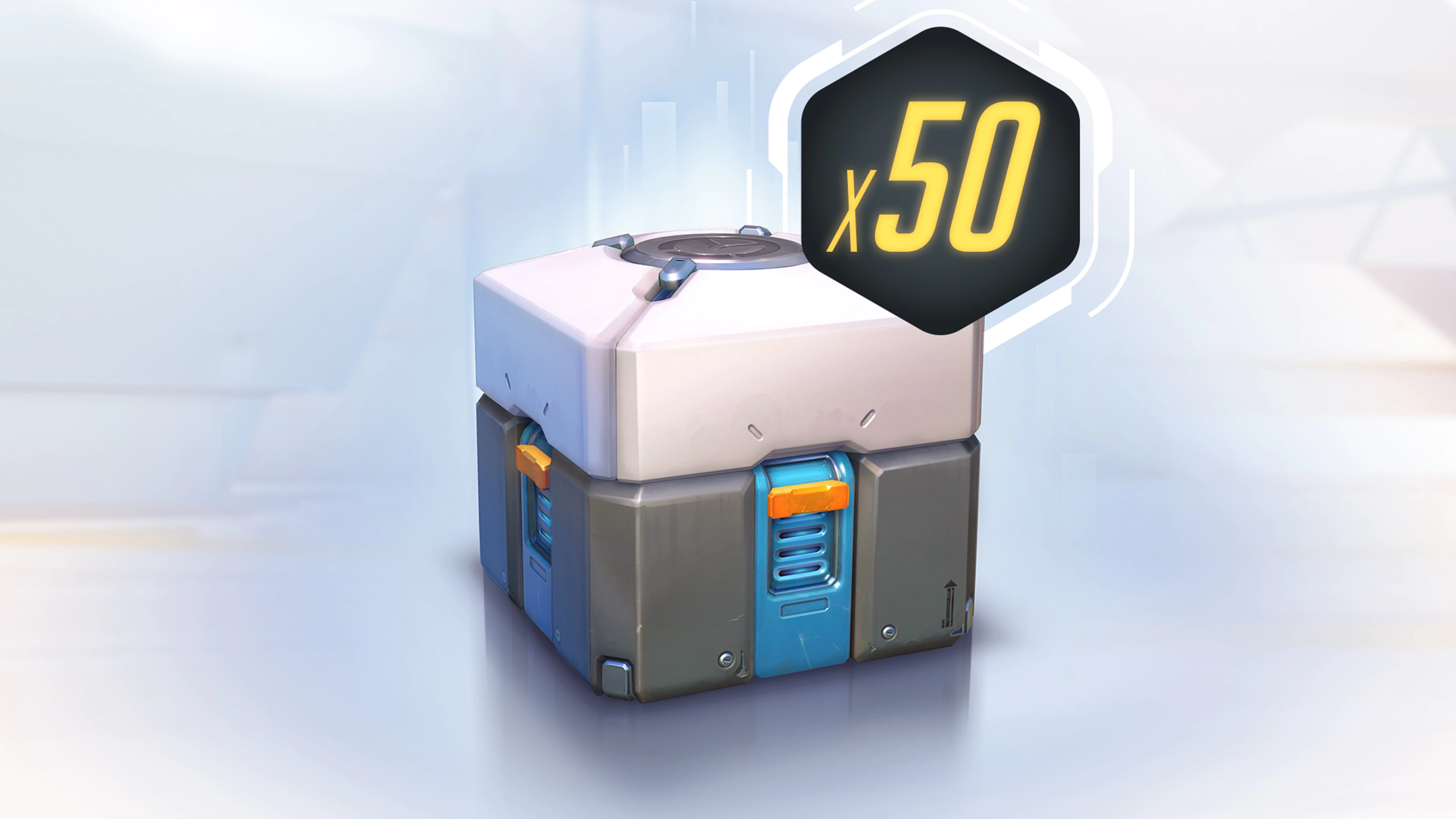 A loot box in the game of Overwatch.