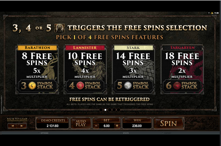 Free slot coins game of thrones