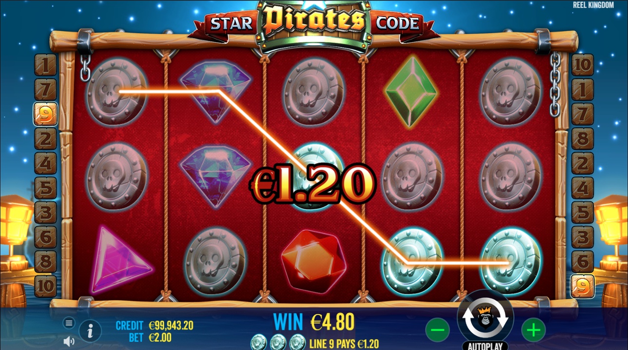 Star Pirate Code right-to-left win