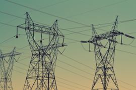 Electricity powerlines.