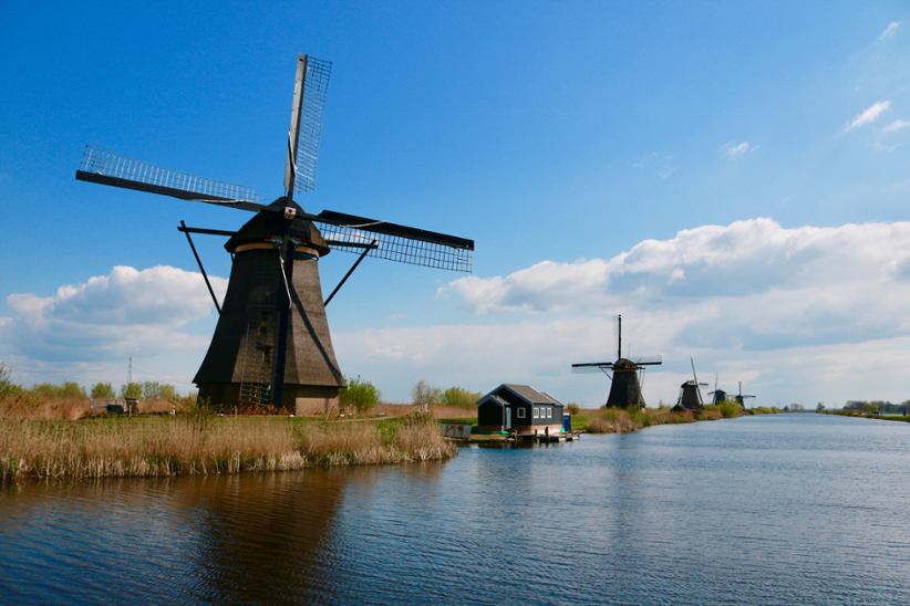 Windmills in the Netherlands.