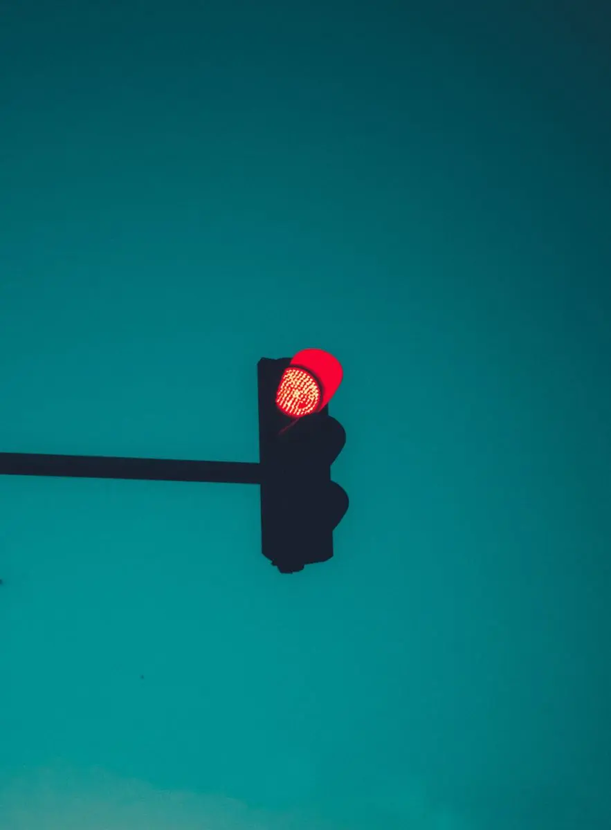 Red traffic light.