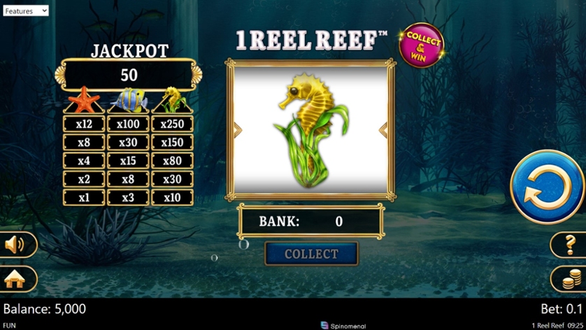 1 Reel Reef Free Play in Demo Mode
