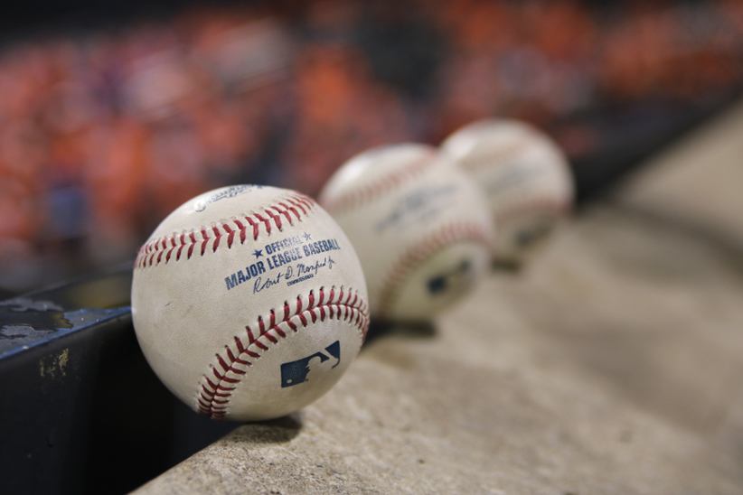 A bunch of baseball balls.