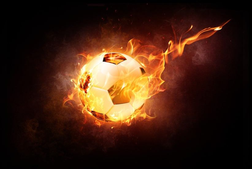 football-on-fire