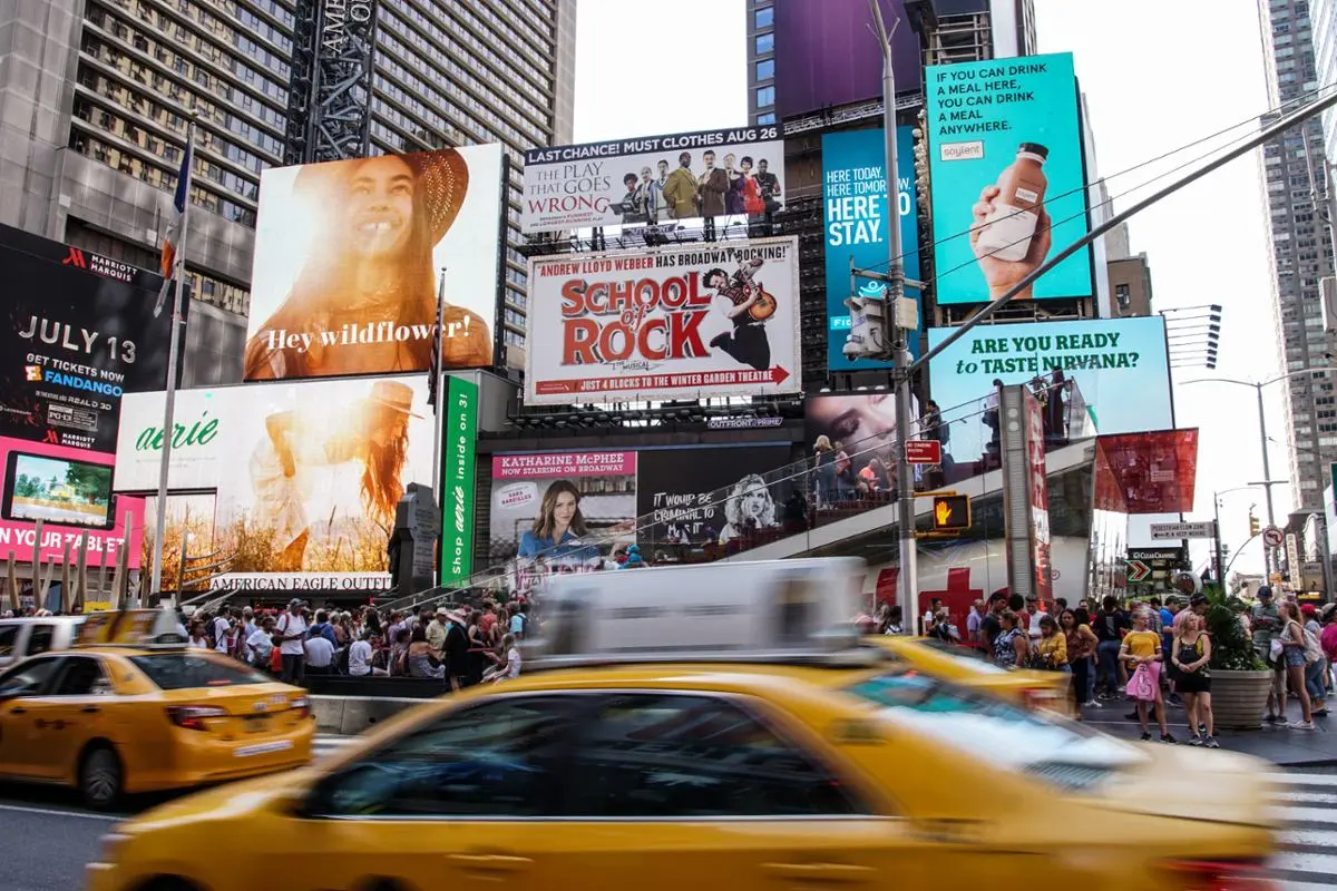 Advertisement billboards.