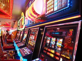 Slot machines.