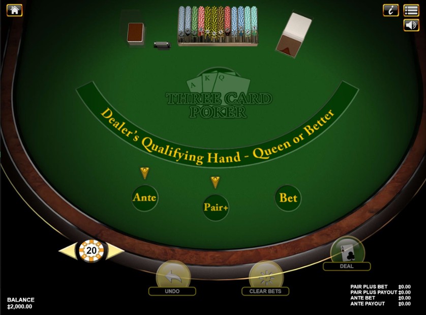 Play Free Three Card Poker Game