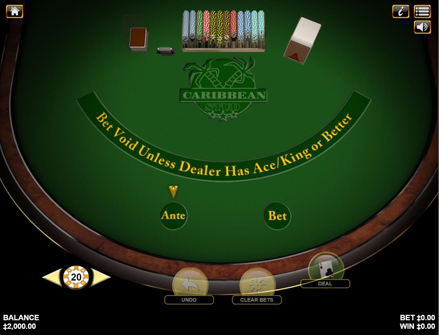 caribbean stud poker free game