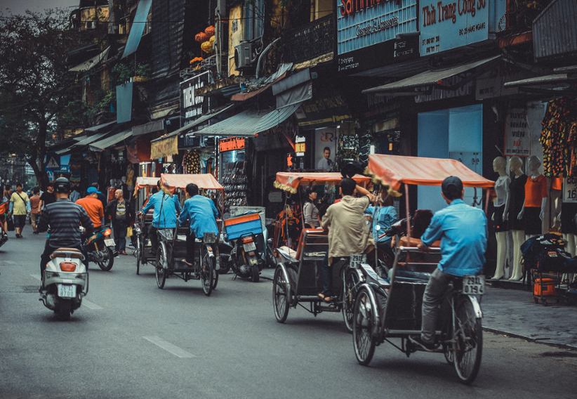 A street in Vietnam.