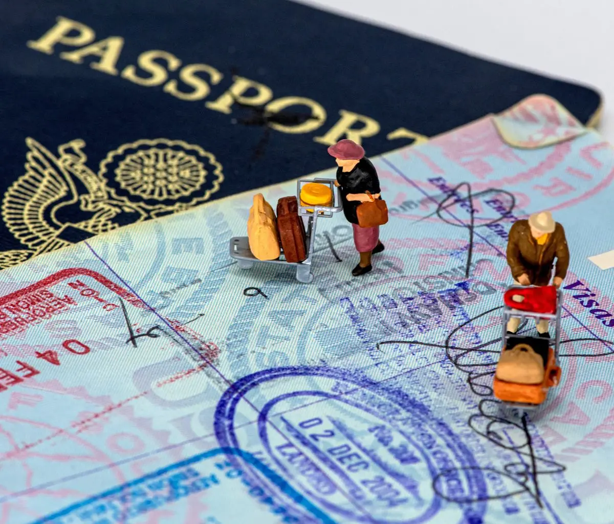 A stock photo of visas.