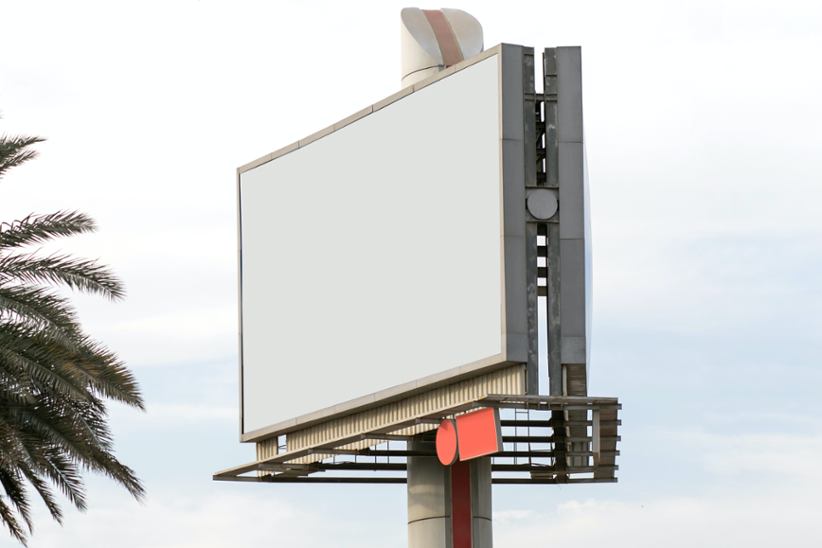 An empty billboard.