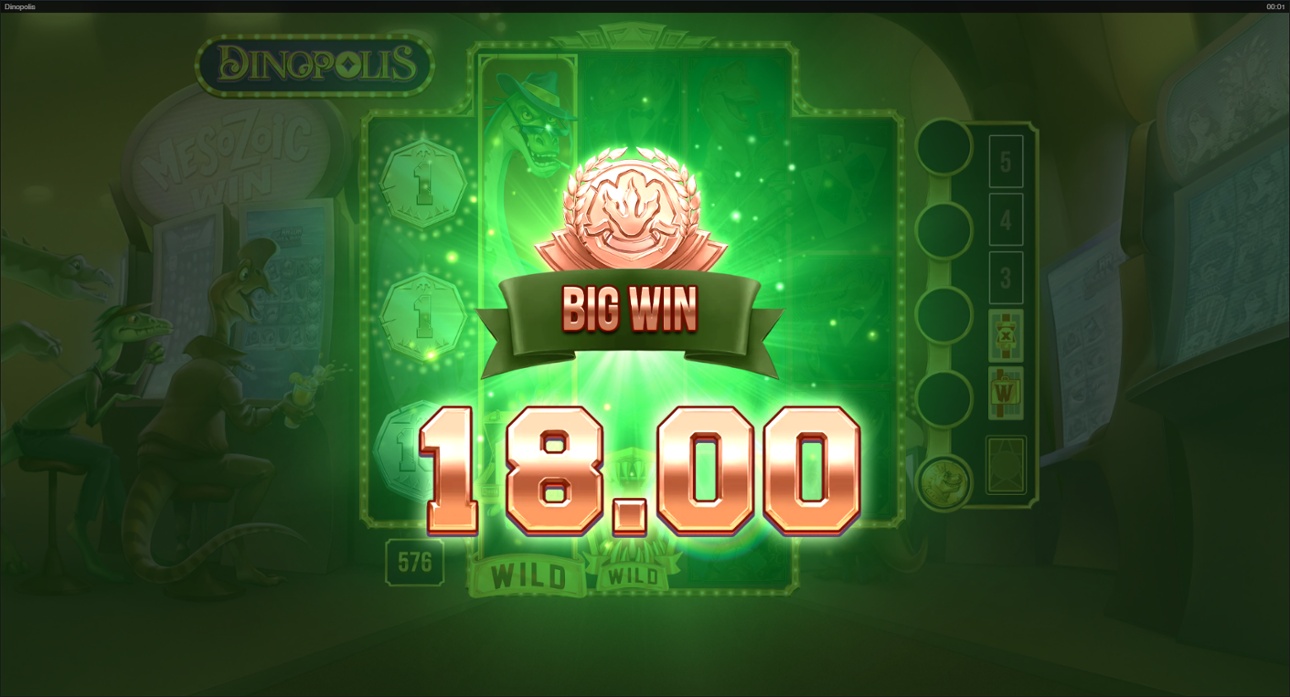 Dinopolis slot - Big win