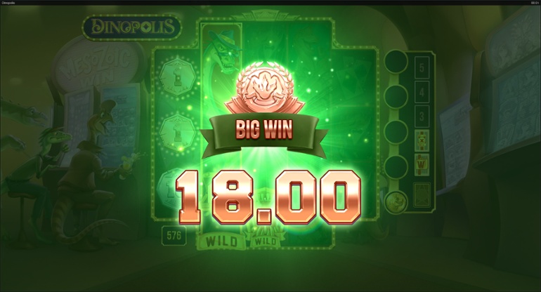 Dinopolis slot - Big win