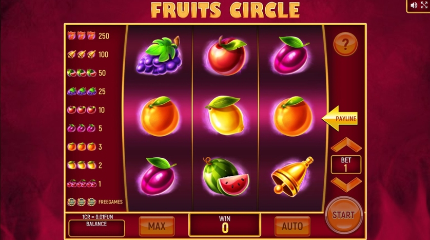 Fruits Circle 3x3 Betfair