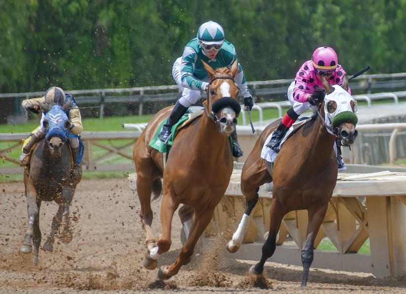 a-horse-race-three-jockeys-on-horses