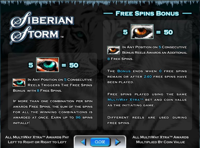 Play siberian storm slots online