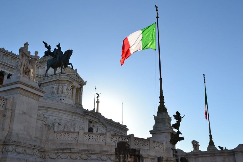 Italian national flag.