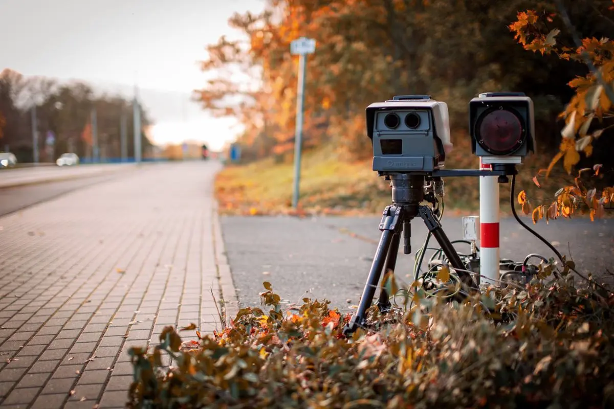 A hidden road camera.