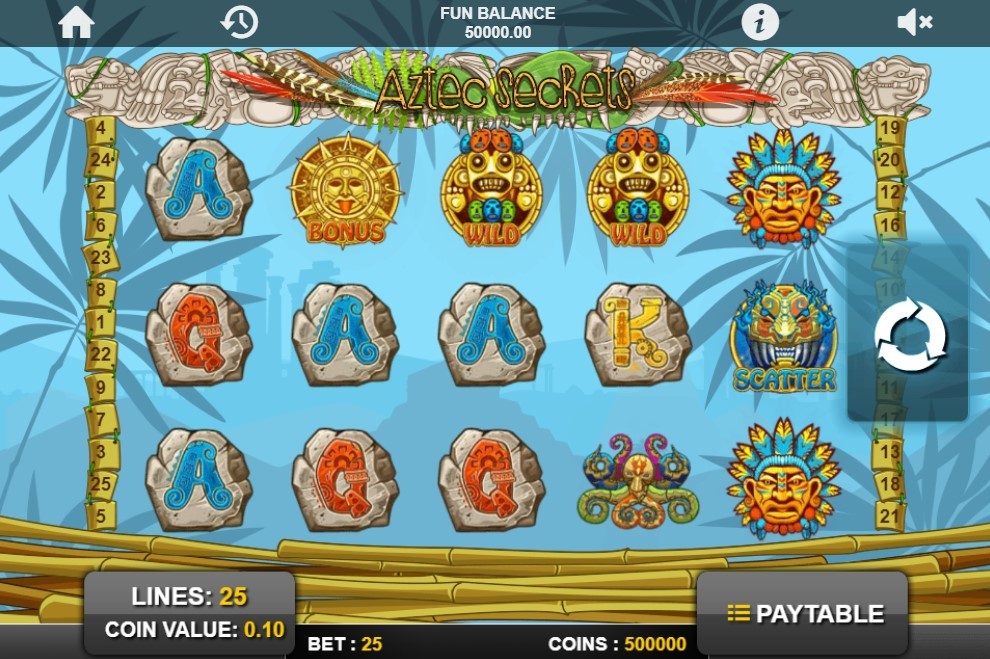 Aztec Secrets Free Play in Demo Mode