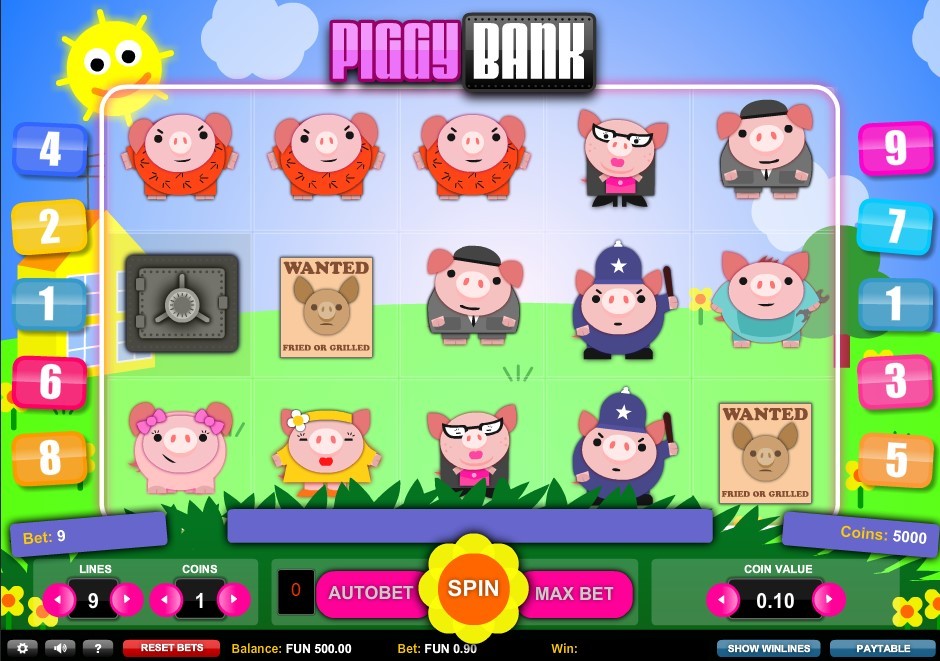 piggy bankin is on what online casino
