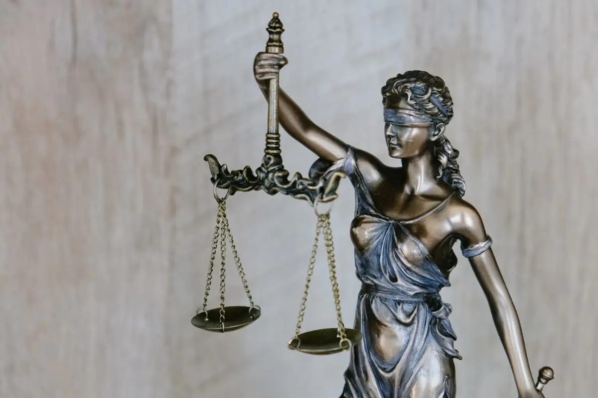 Lady justice holding her scales.