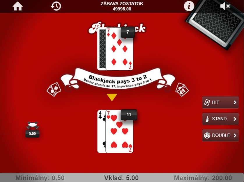 3D Blackjack from 1x2Gaming