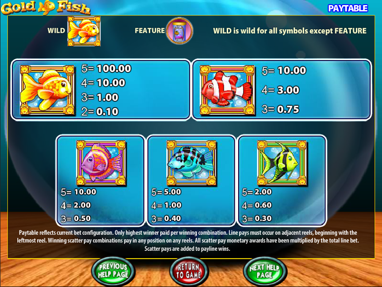 Free Goldfish Slot Game