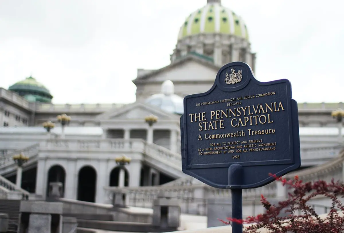 A sign that says Pennsylvania.