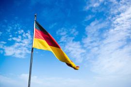 German's national flag waving.