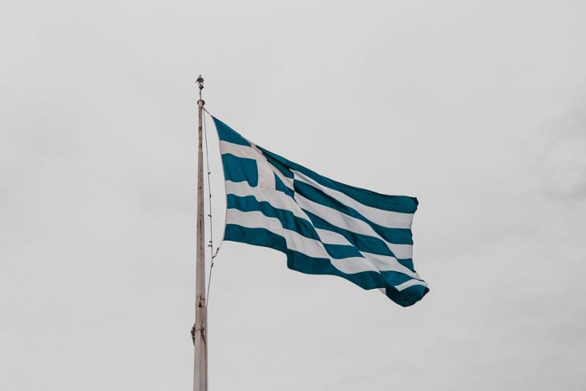 Greek national flag.