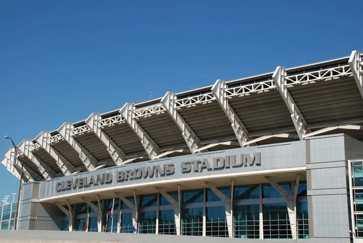 The Cleveland Browns stadium.