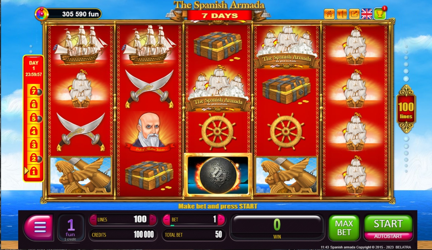 7 Days Spanish Armada Free Play in Demo Mode