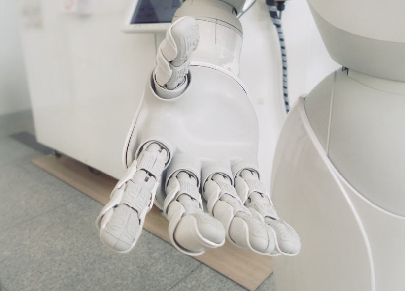 A robot extending its hand.