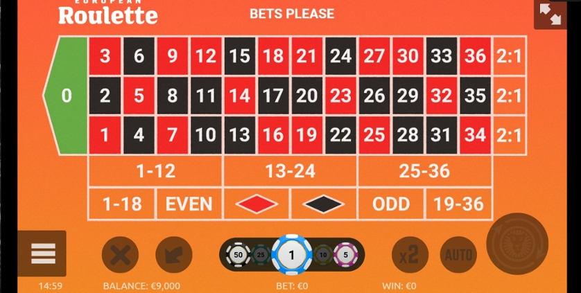 LeoVegas European Roulette Demo Play Free Casino Game