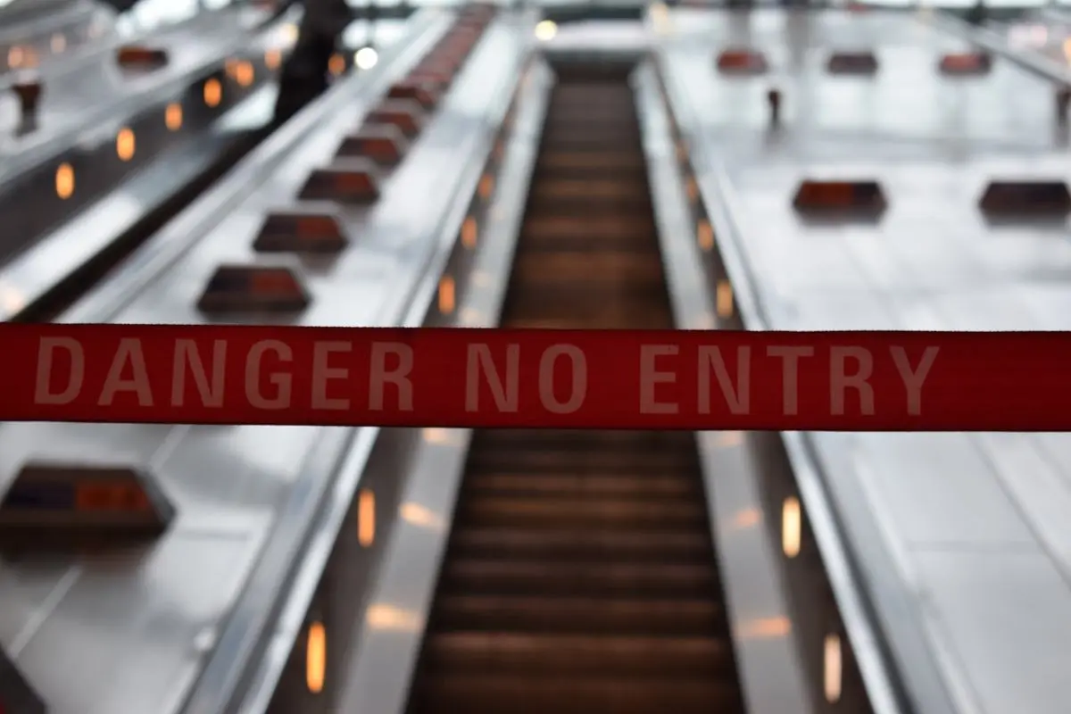 Danger, no entry sign.