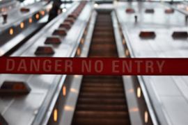 Danger, no entry sign.