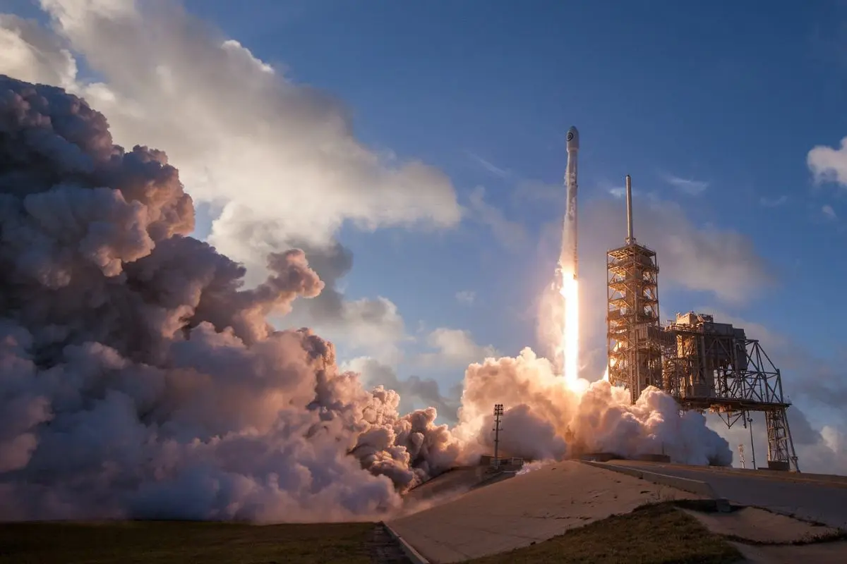 A rocket launching.