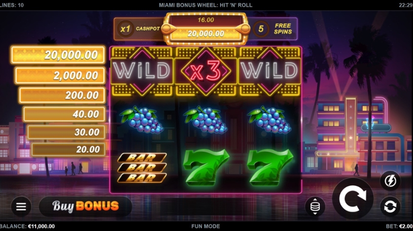 Jogar Miami Bonus Wheel com Dinheiro Real