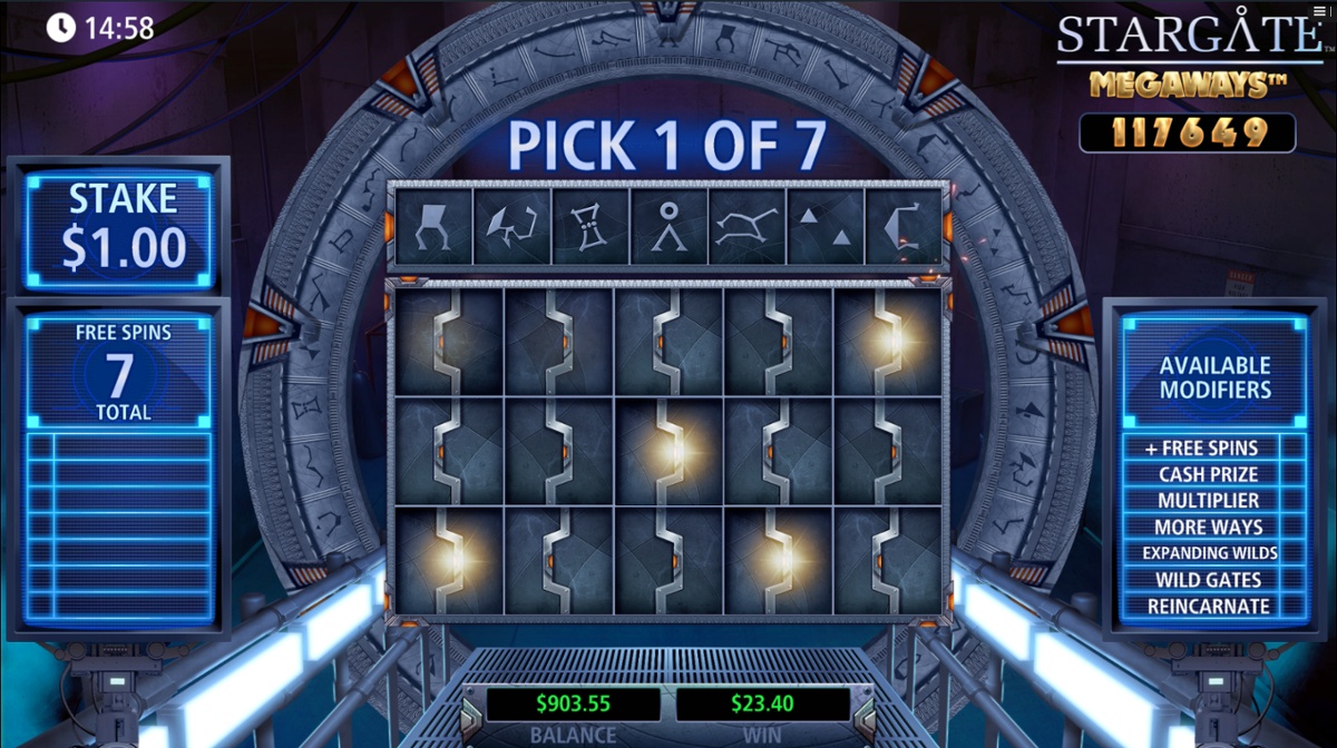 Stargate Megaways - Picks for Free Spins