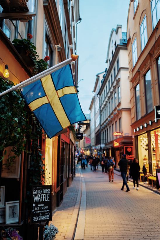 Sweden's national flag.