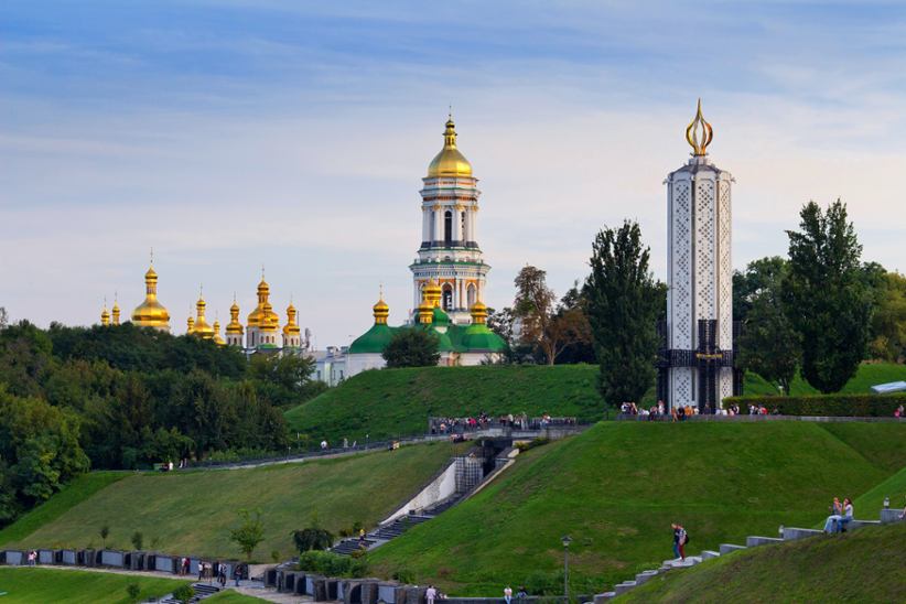 Landmark in Kyiv, Ukraine.