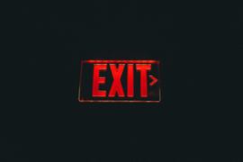 An exit sign.