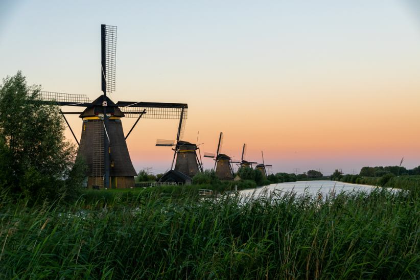 Netherlands windmills.