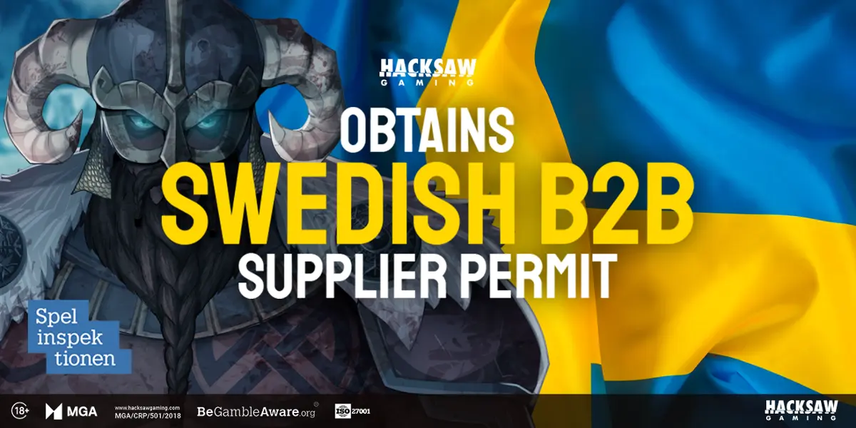 Hacksaw Gaming B2B license Sweden