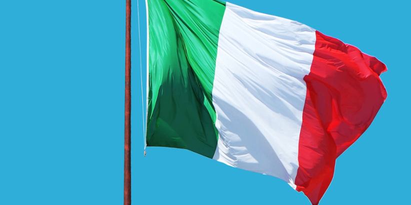 The Italian flag.