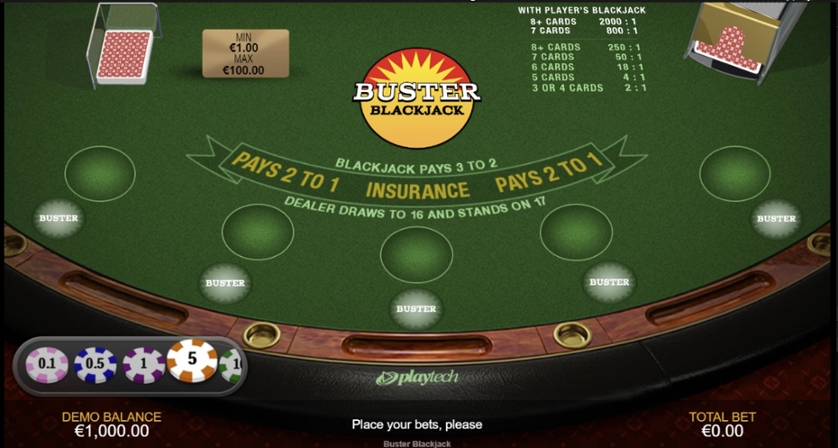 Sitio Blackjack Buster Casino