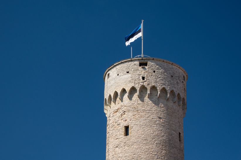 Estonia's national flag.