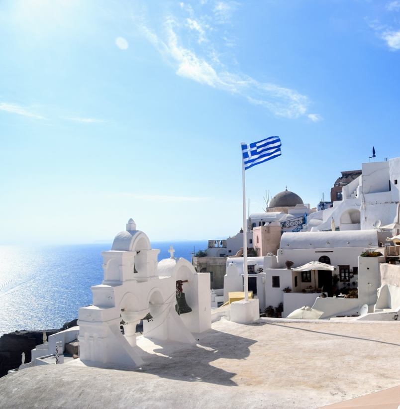 Greece's national flag.