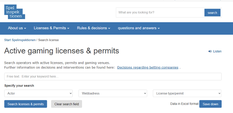 active licenses